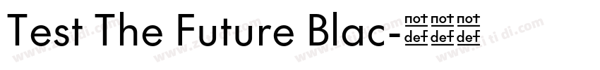 Test The Future Blac字体转换